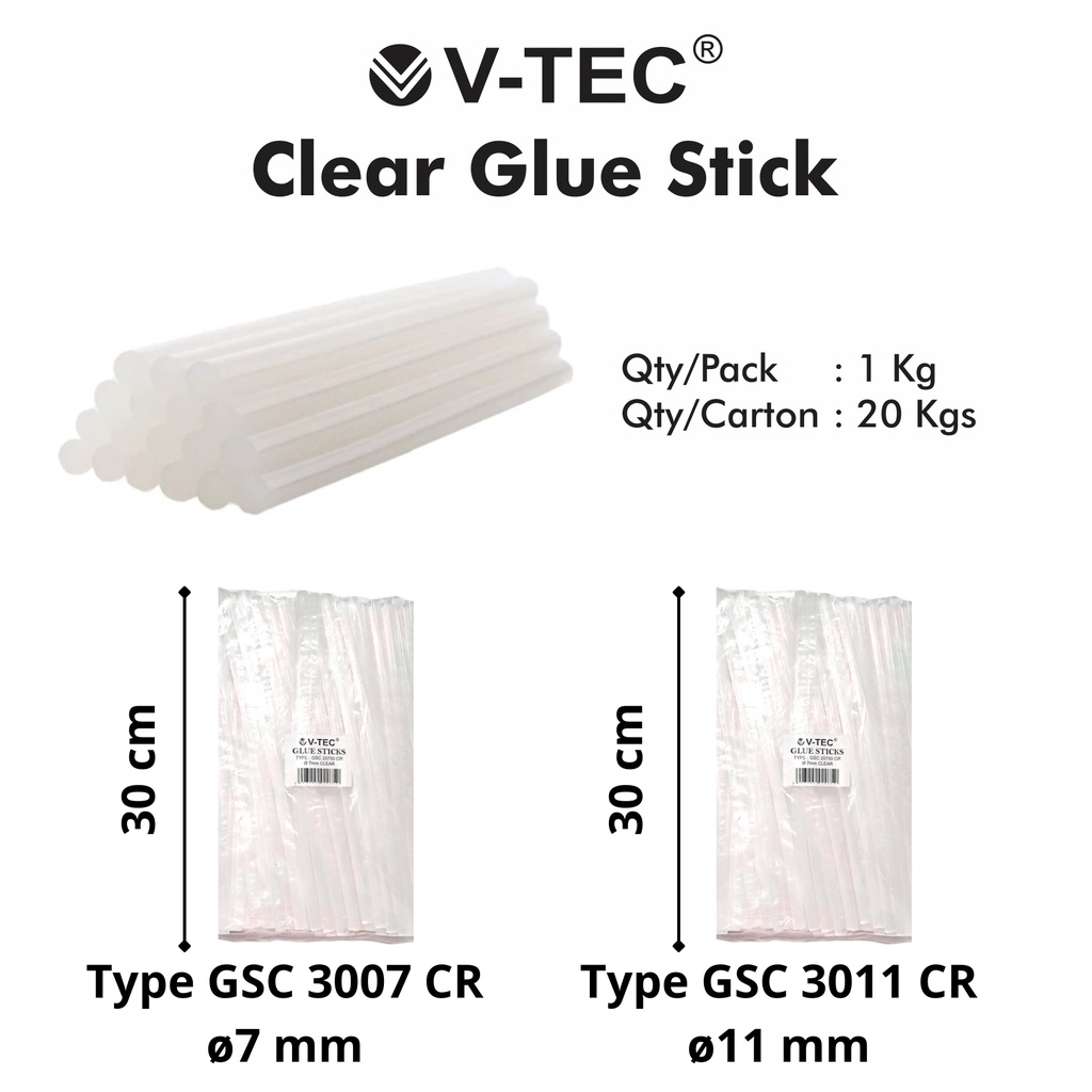 

V-TEC Glue Stick Type GSC 3007 CR (P=30cm, D=7mm)