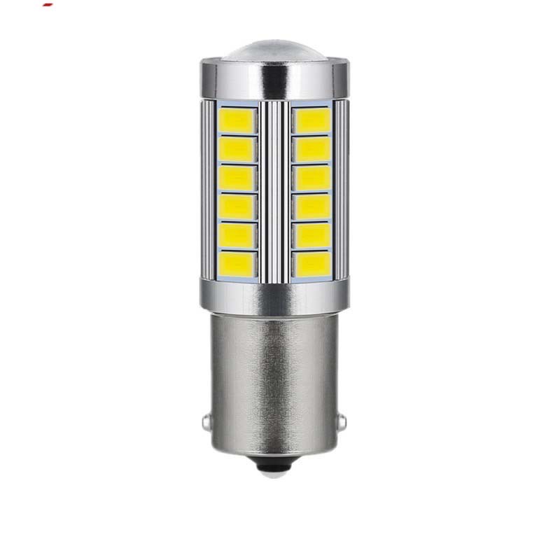 LUCKYMALL Lampu LED Titik Mata SMD 1157 1156 T20 Mundur Rem Sein Sen Mobil Motor Tancap Putar Bayonet Super Bright Reting LED 33 SMD