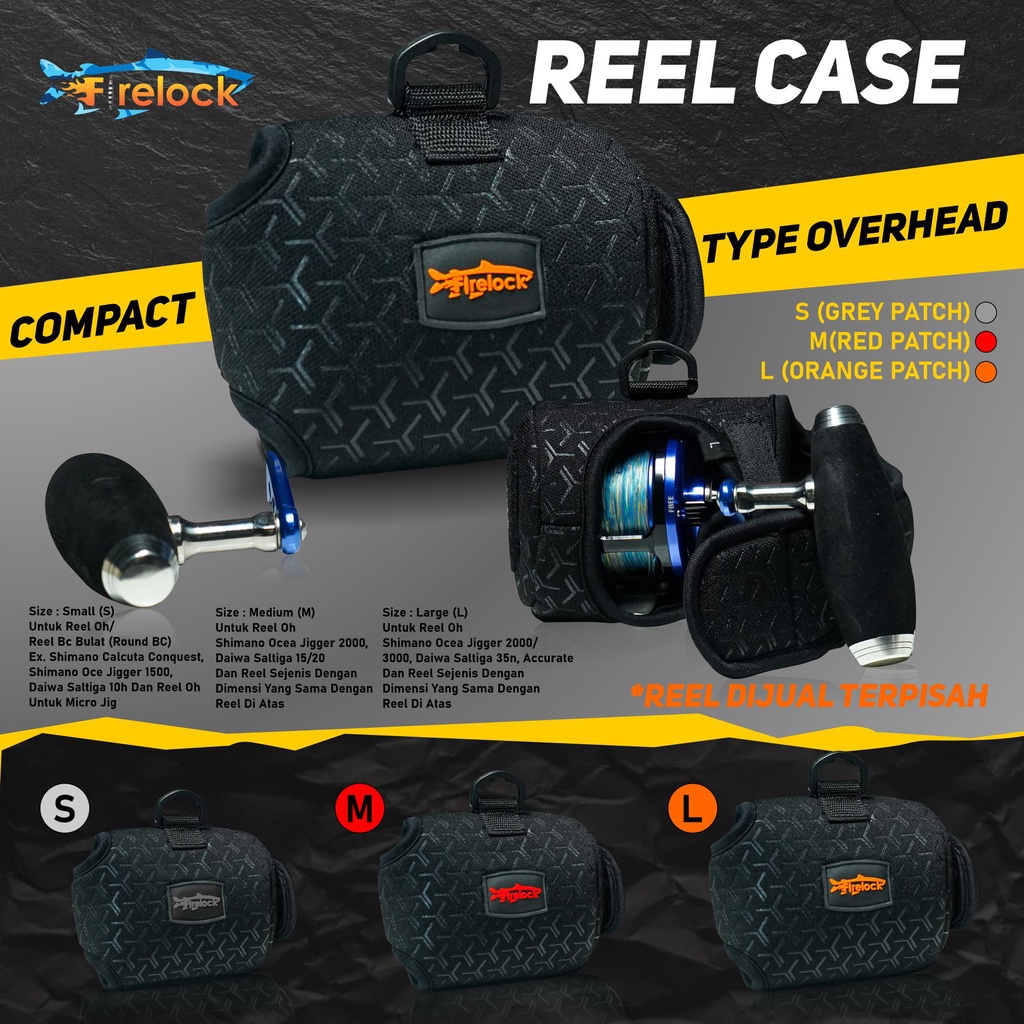 FIRELOCK POUCH SPINNING OVERHEAD BAITCASTING CASE | SARUNG REEL | TEMPAT REEL