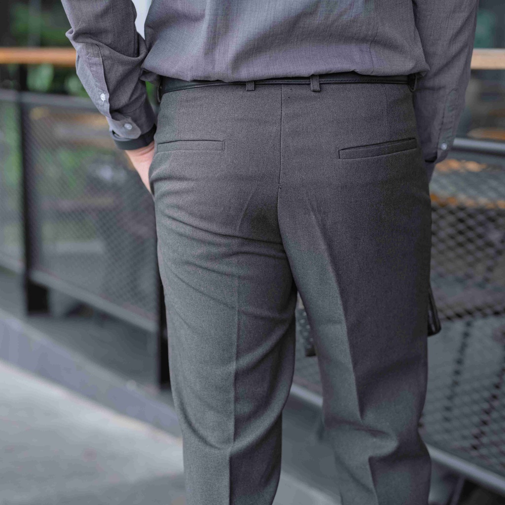 ZUITER - DARK GREY Formal Pants | Celana bahan kerja kantor slimfit pria