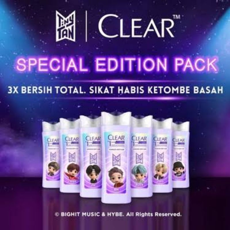 CLEAR ANTI DANDRUFF all varian 160 ml Tiny Tan Bts
