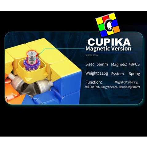 Rubik Rubik 3x3 Moyu Super RS3M 2022 Magnetic Maglev Ball Core Ori