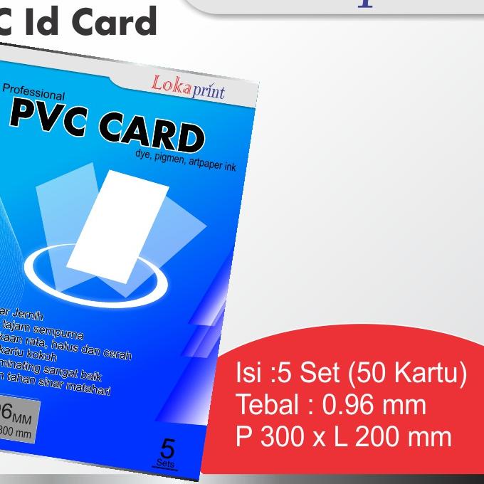 

ナ pvc id card 5 set bahan id card tebal 0,96 mm bahan kartu nama pvc printabel coathing Kekinian
