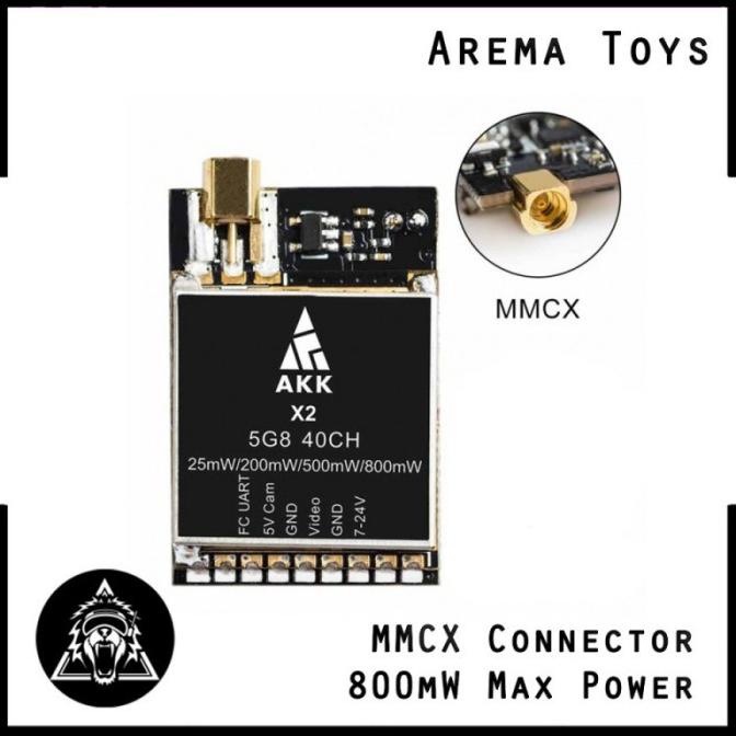 AKK X2 MMCX VTX Video Transmitter 800mw 5.8G FPV Drone Smart Audio