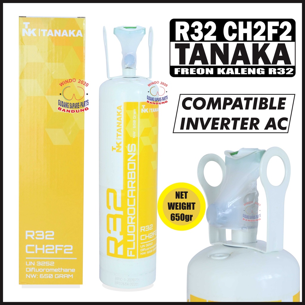 Refrigerant R32 Kaleng 1KG CH2F2 Fluorocarbon | Preon Model R32 1KG