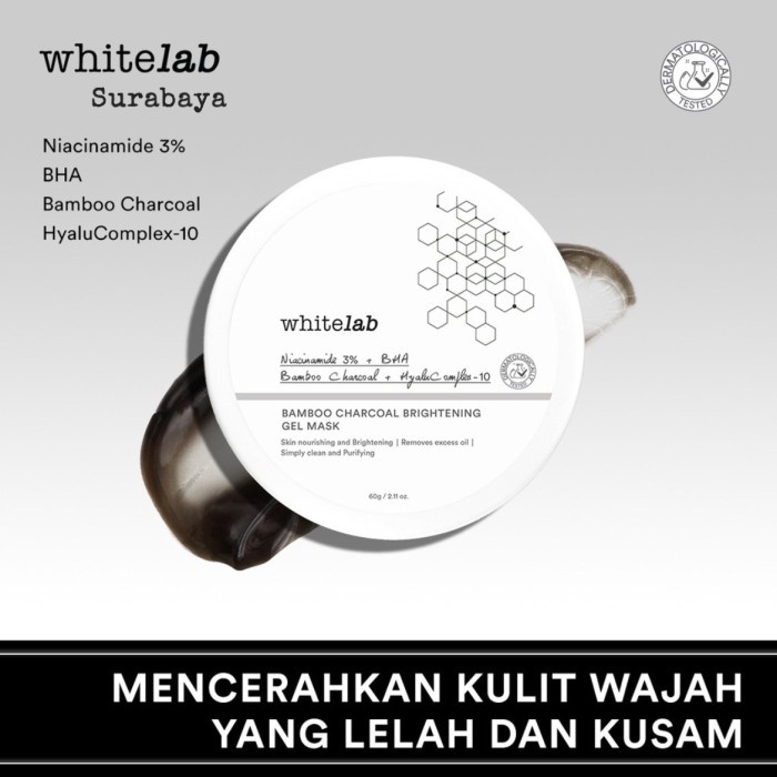 

Charcoal Whitelab Bamboo Charcoal Brightening Gel Mask - Whitelab Surabaya