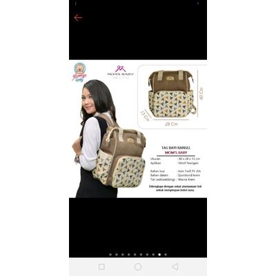 Moms Baby Tas Ransel Perlengkapan Bayi