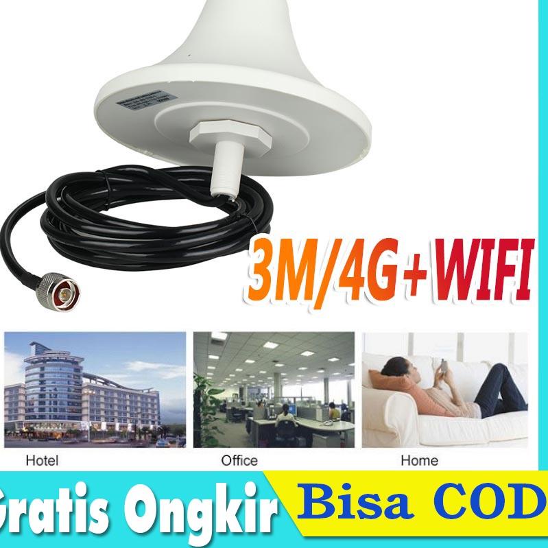 ➽ 3M antena indoor 2G 3G 4G lte +WIFI Signal Repeater Booster Sinyal ❄