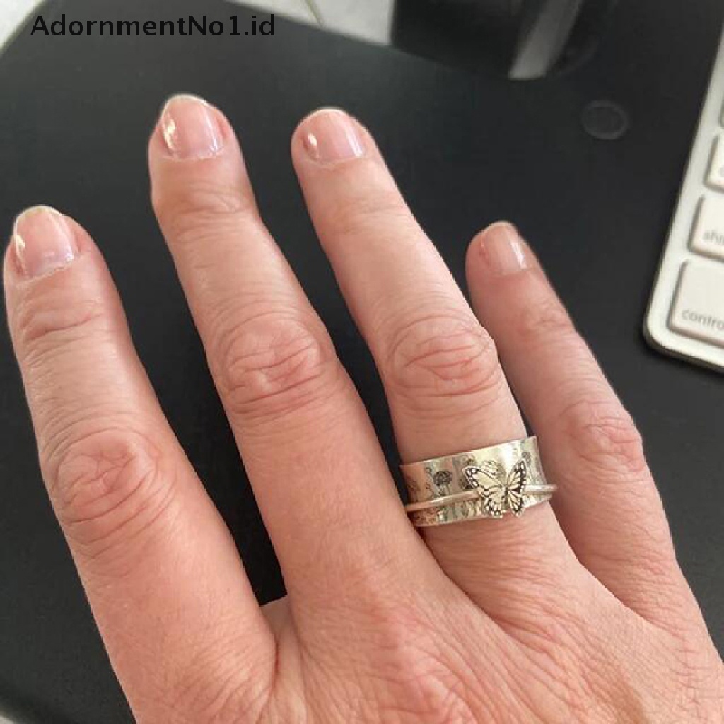 [AdornmentNo1] Vintage Fashion Pribadi Inspirasi Cincin Gunung Kekasih Hati Dapat Diputar Deion Cincin Untuk Wanita Pria Perhiasan Jari Mengubah Cincin Perempuan [ID]