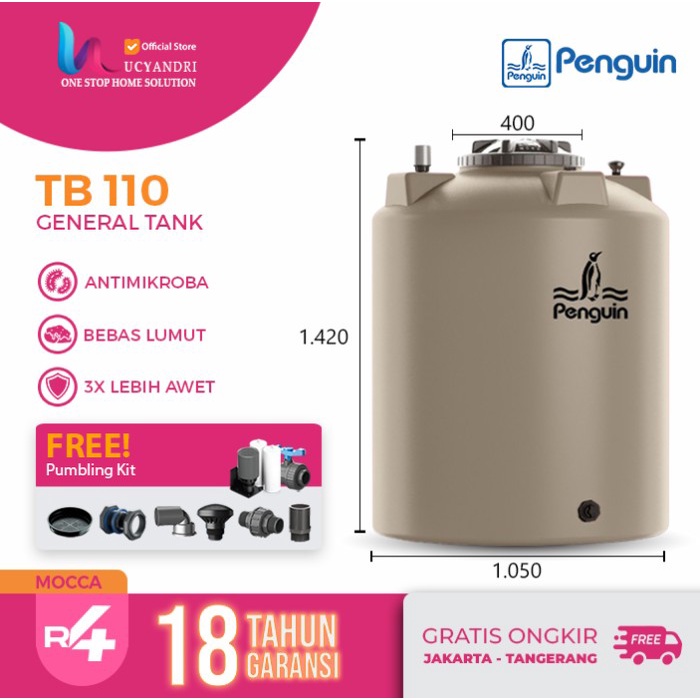Toren Toren Air Penguin Tb110 Tangki Air Plastik 1050 L Tandon Tb 110