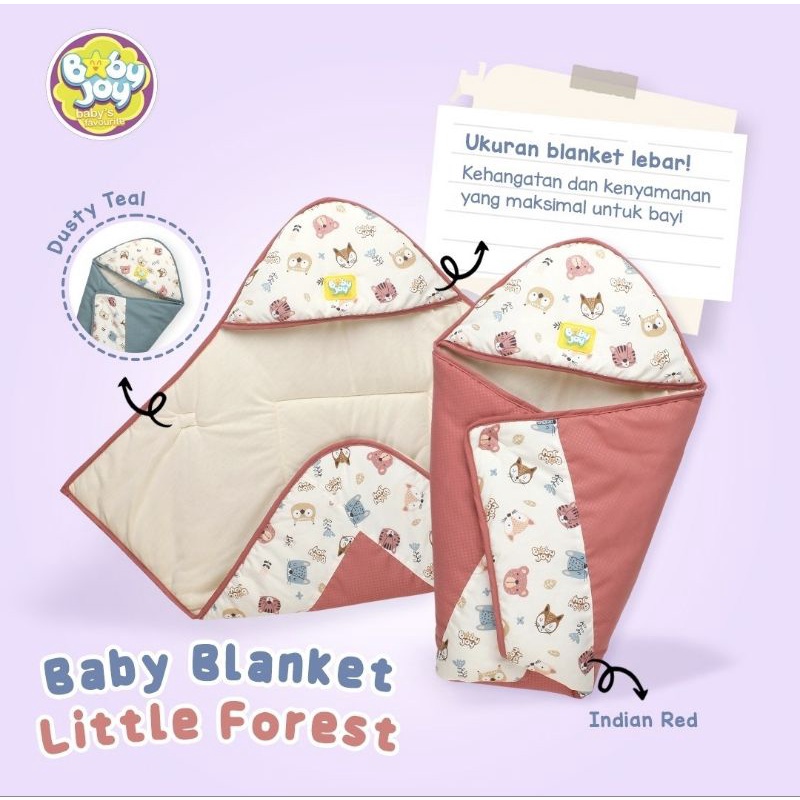 Baby Joy Baby Blanket Selimut Topi Bayi Little Forest Series - BJB 5022