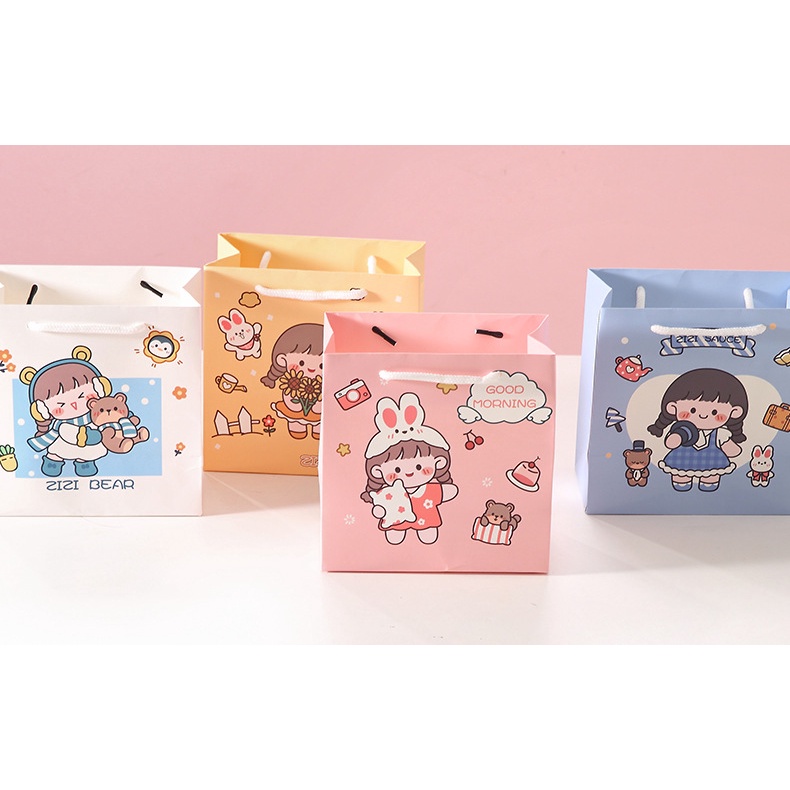 PAPER BAG MOTIF KARTUN JEPANG AESTHETIC/ TAS KADO AESTHETIC/ GOODIE BAG MOTIF KARTUN JEPANG