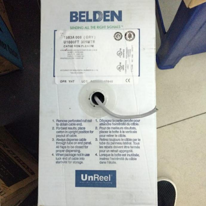 Kabel Belden Lan Cat 6/ Kabel data cat 6 belden 305m