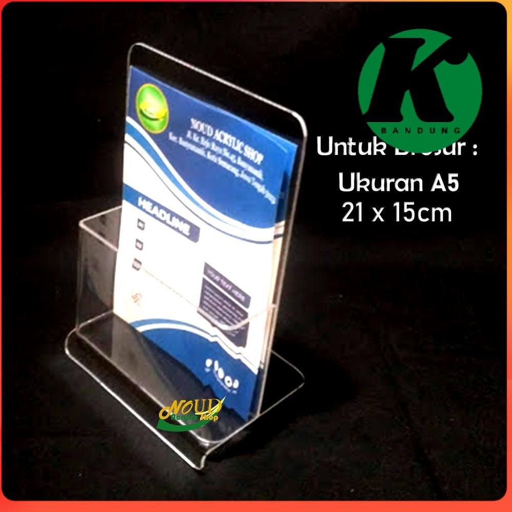 

ZMBZW PILIHAN / Tempat brosur Akrilik - Acrylic standing leaflet - Ukuran A5 - Warna Clear - Berkualitas Ready Stock