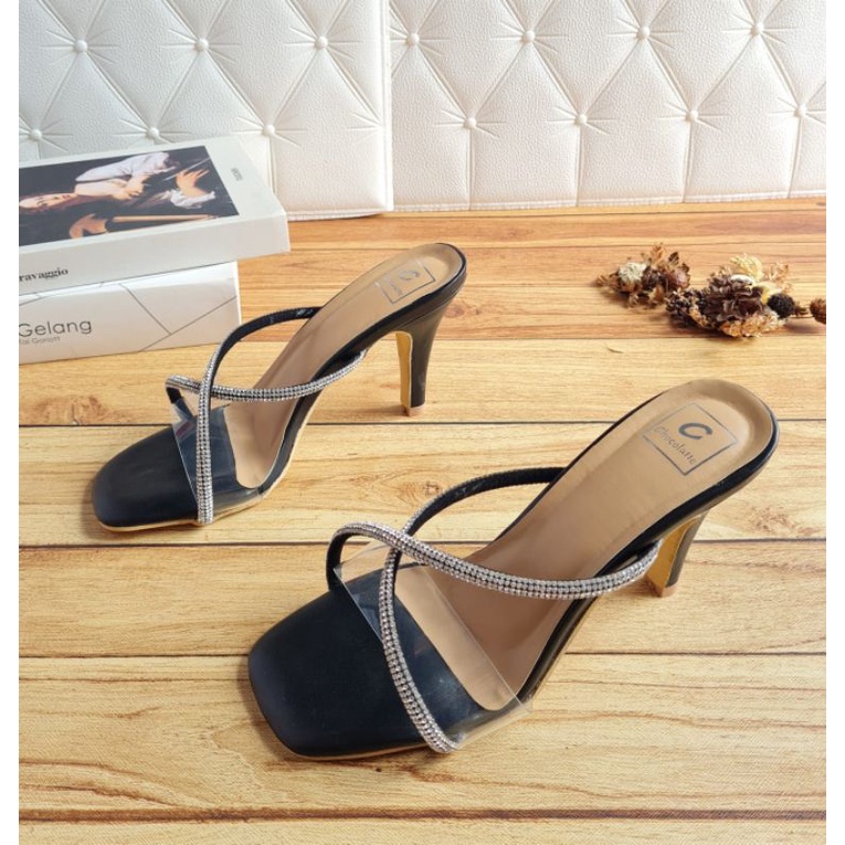 ABBUSHOES RY 26 sendak hak tinggi jeli import mika 9cm