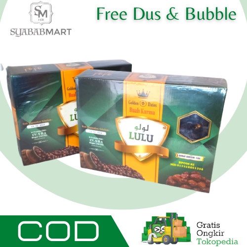 

Kurma Golden Dates Lulu 1 Dus Isi 10 Kg / Kurma Emirates / Kurma Murah