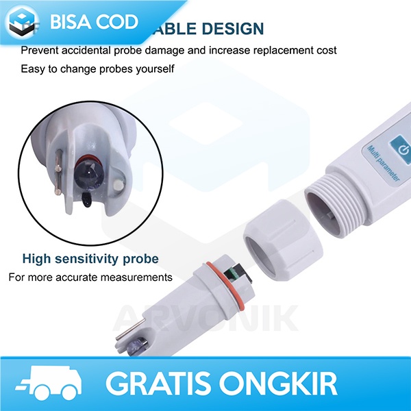 ALAT UKUR PH AIR 3IN1 PH TESTER PENGUKUR KADAR KUALITAS AIR DIGITAL