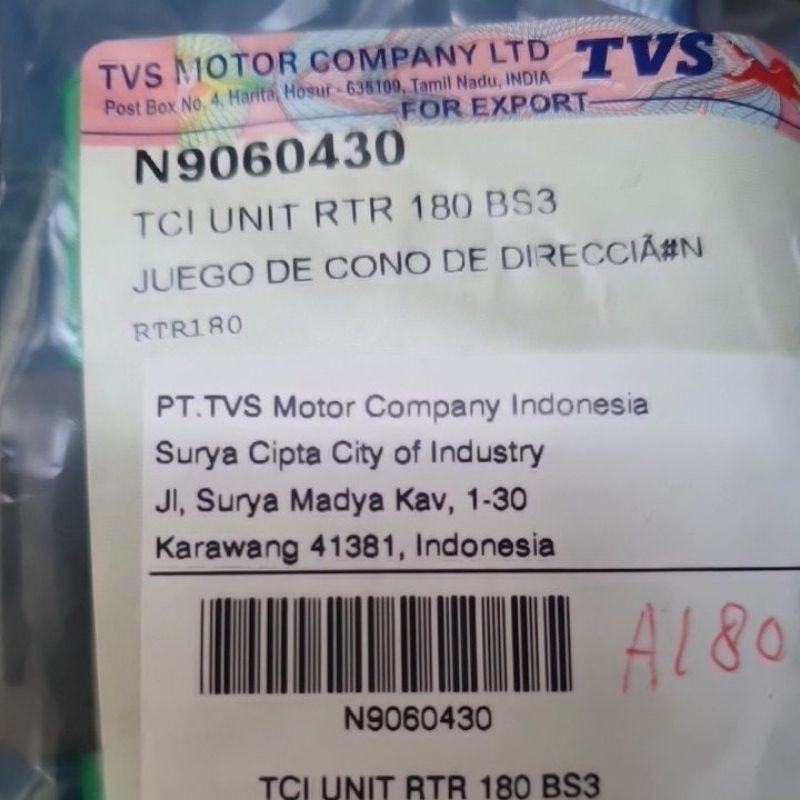 CDI Apache RTR 180 TVS ori Keluaran baru 4 soket