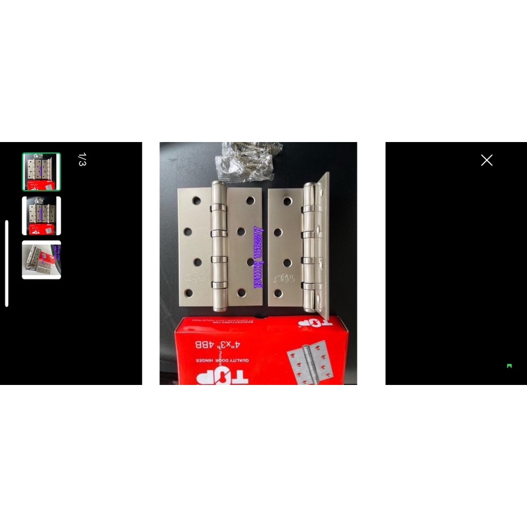 Engsel 4 Inch Hitam Nicole Stainless Kodai Black Hitam Tebal Murah engsel 4 inc hitam stanlis tebal engsel pintu engsel jendela promo engsel stanlis kunci engsel