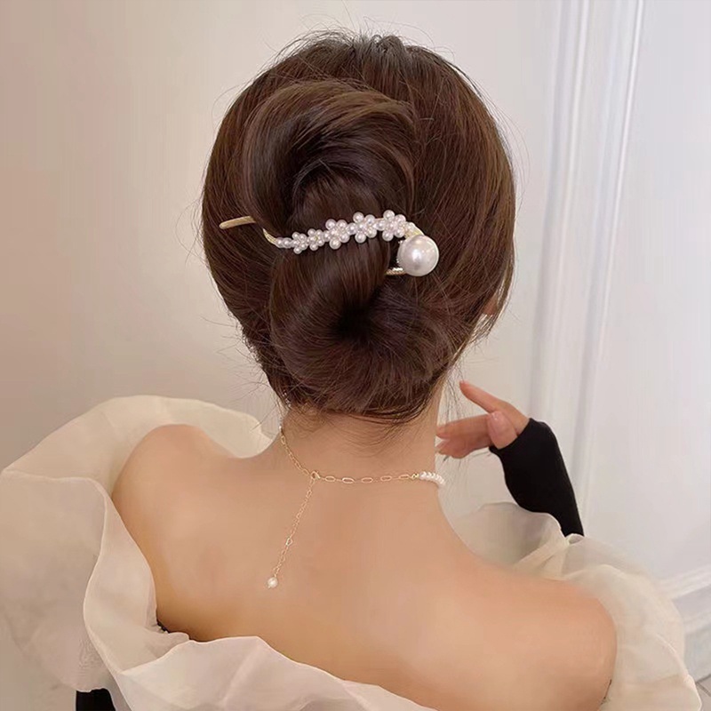 Korea Logam Kupu-Kupu Mutiara Klip Rambut Jepit Rambut Fashion Manis Ponytail Clip Barrettes Hairgrips Hiasan Kepala Wanita Hair Accessorie