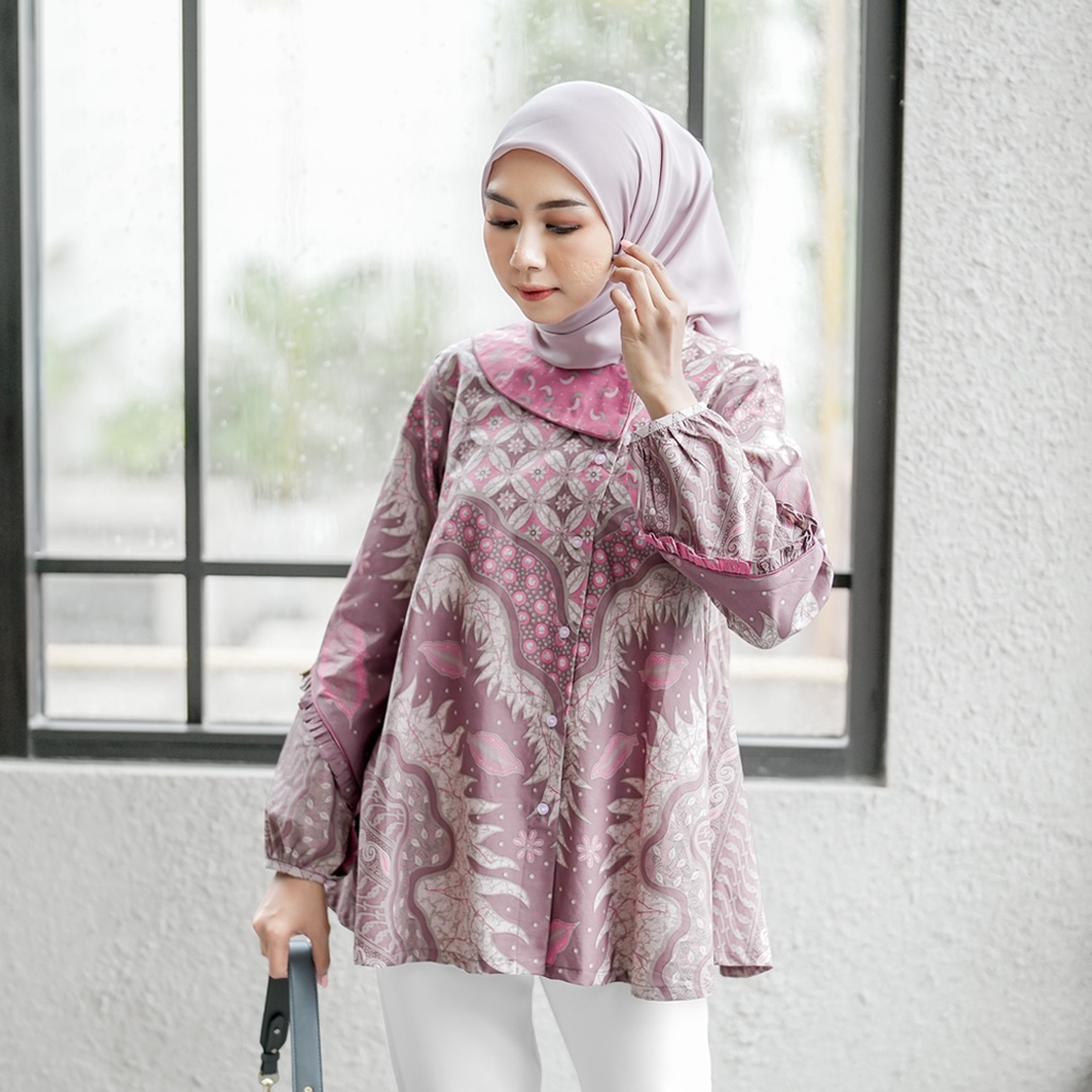 Bahari Blouse Batik Kerja Kantor Wanita