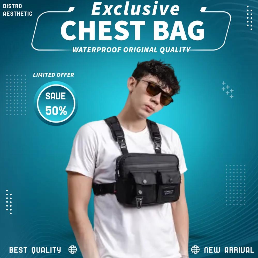 PRODUK- TAS DADA GENDONG MULTIFUNGSI KECIL OUTDOOR OUTDOR FASHION PRIA TACTICAL TAS BAHU DEPAN AESTH