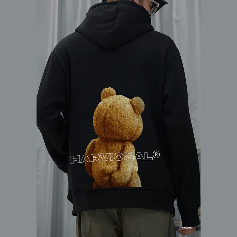 Parisdivarious Sweater Hoodie Jemper Teddy Bear Bahan Fleece Size S - XXL (Pria &amp; Wanita)