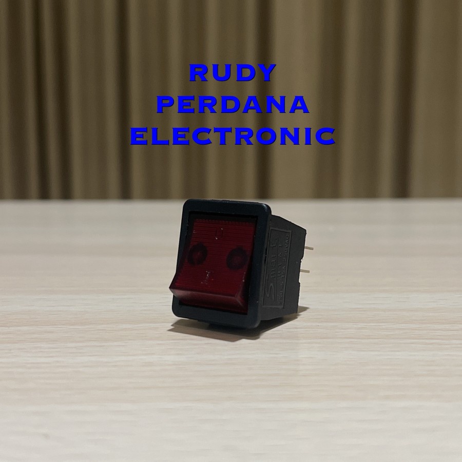 SWITCH ROCKER SAKLAR ON OFF 4 PIN KOTAK 15A 250V 20A 125V LED MERAH