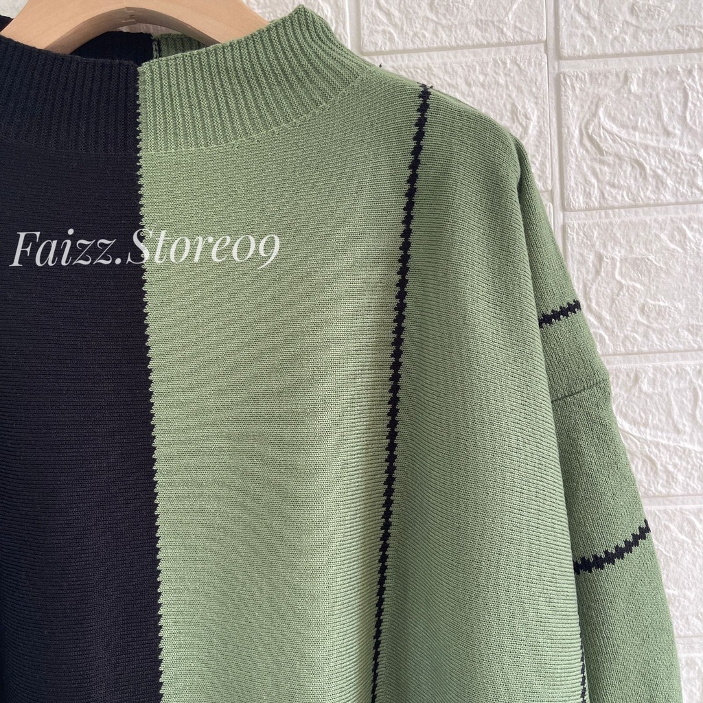LAURA OVERSIZE TOP ATASAN KALONG RAJUT WANITA OVERSIZED
