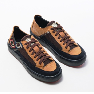 Sepatu Sneaker Kulit Pria - Exodos57 - Gennaios - Ethnic Brown