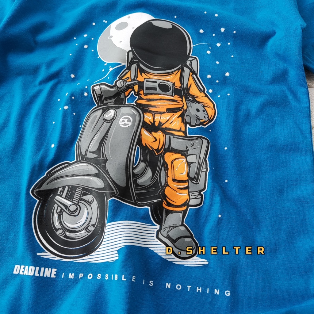 Baju Kaos Distro Anak Turqis Vespa Deadline / D.SHELTER