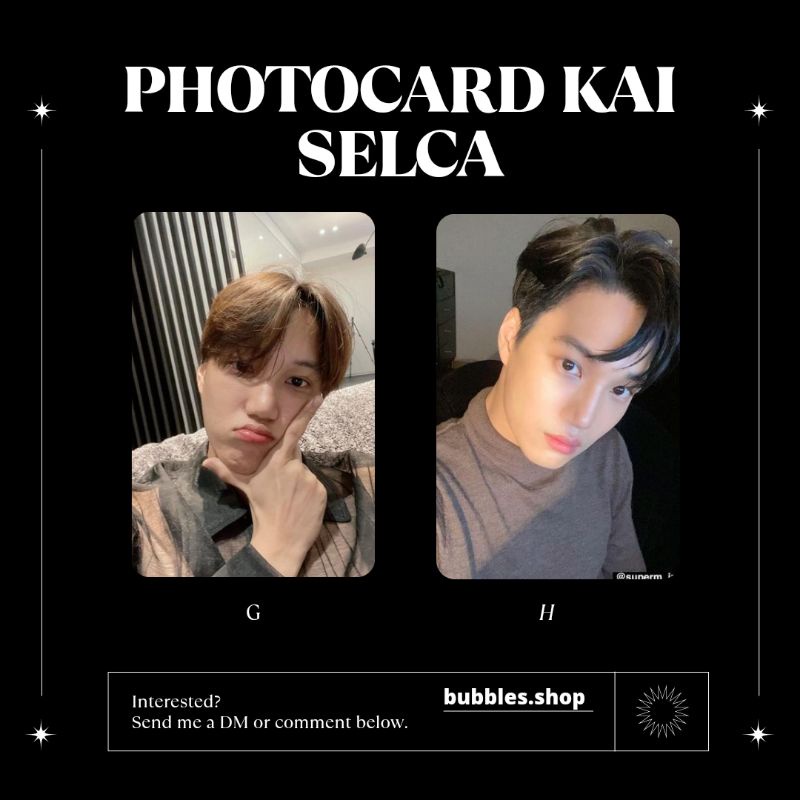 PHOTOCARD UNOFFICIAL KAI EXO SELCA