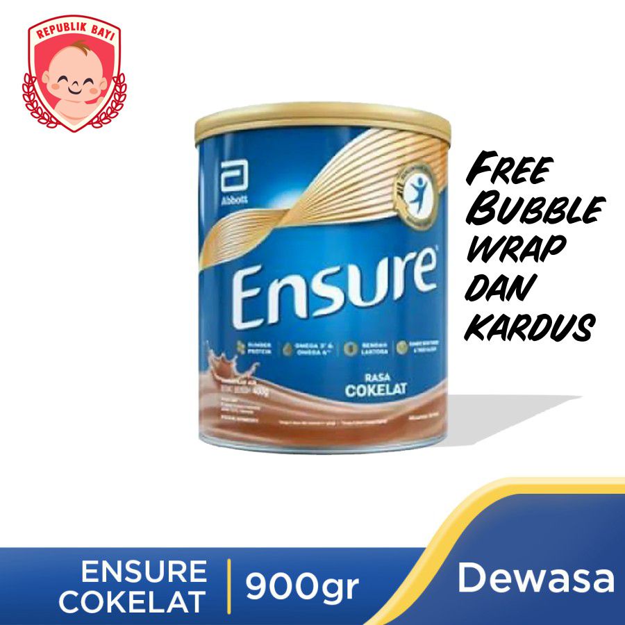 Ensure Coklat Cokelat Chocolate 900 gram 900gr 900 gr Susu Nutrisi Dewasa Rendah Laktosa MURAH TERBA