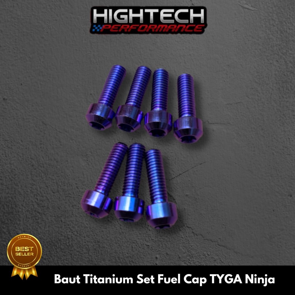 Baut Titanium Set Fuel Cap TYGA Ninja R/RR/SS Baut Tutup Tangki Ninja