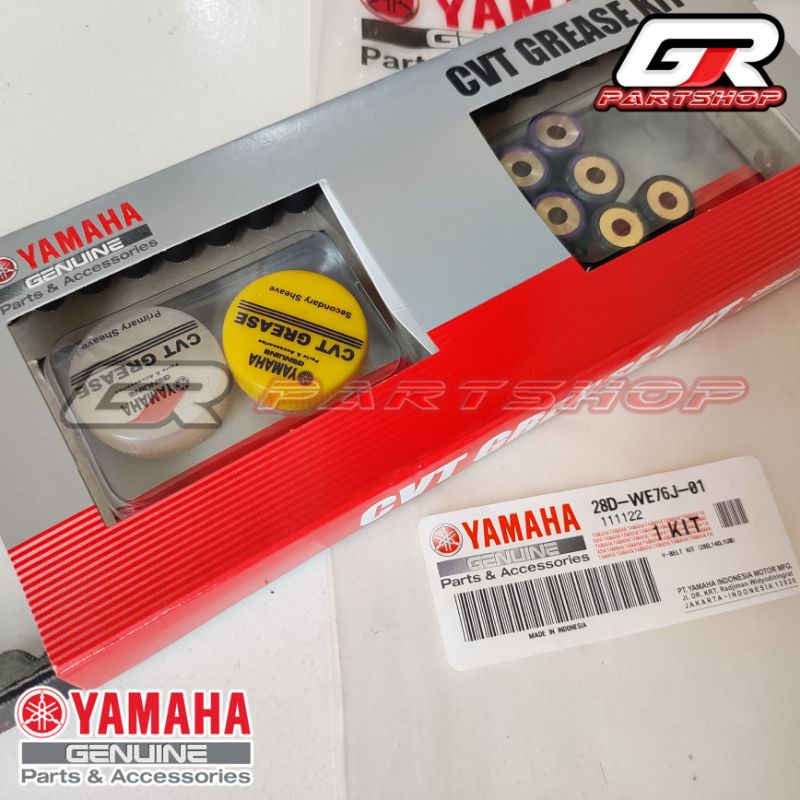 VBELT SET ROLLER + GEMUK MIO SPORTY SMILE SOUL FINO ORI YGP ORIGINAL YAMAHA VANBELT VANBEL PANBEL FANBEL PENBEL