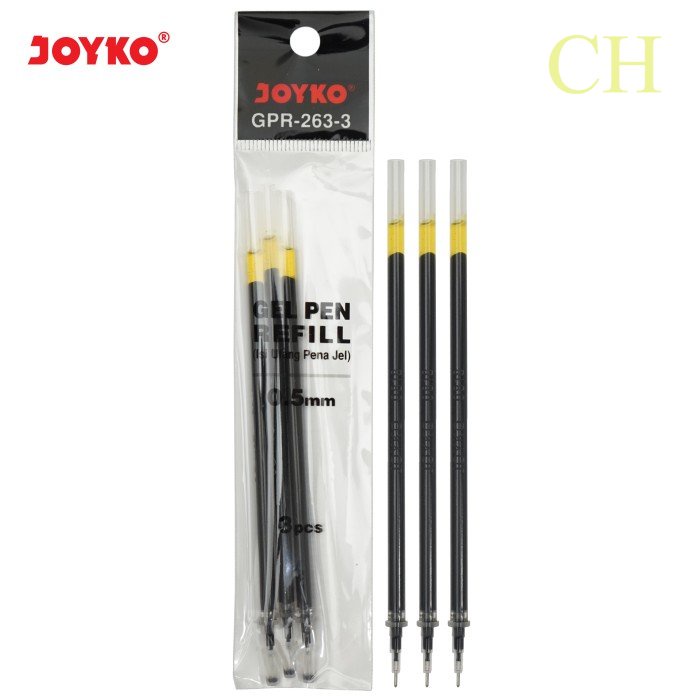 

Gel Pen Refill / Isi Ulang Pen / Isi Pulpen Joyko GPR-263-3 / 0.5 mm