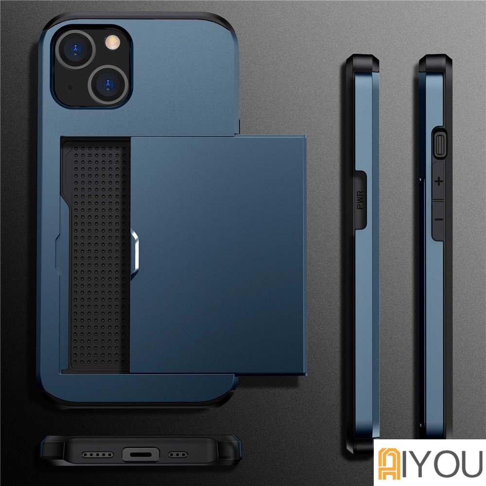 Untuk iPhone 14pro Max 13pro Max 12pro Max 11pro Max Xs Max Xr X Casing Armor Keras Tahan Guncangan Mewah Dengan Slot Kartu