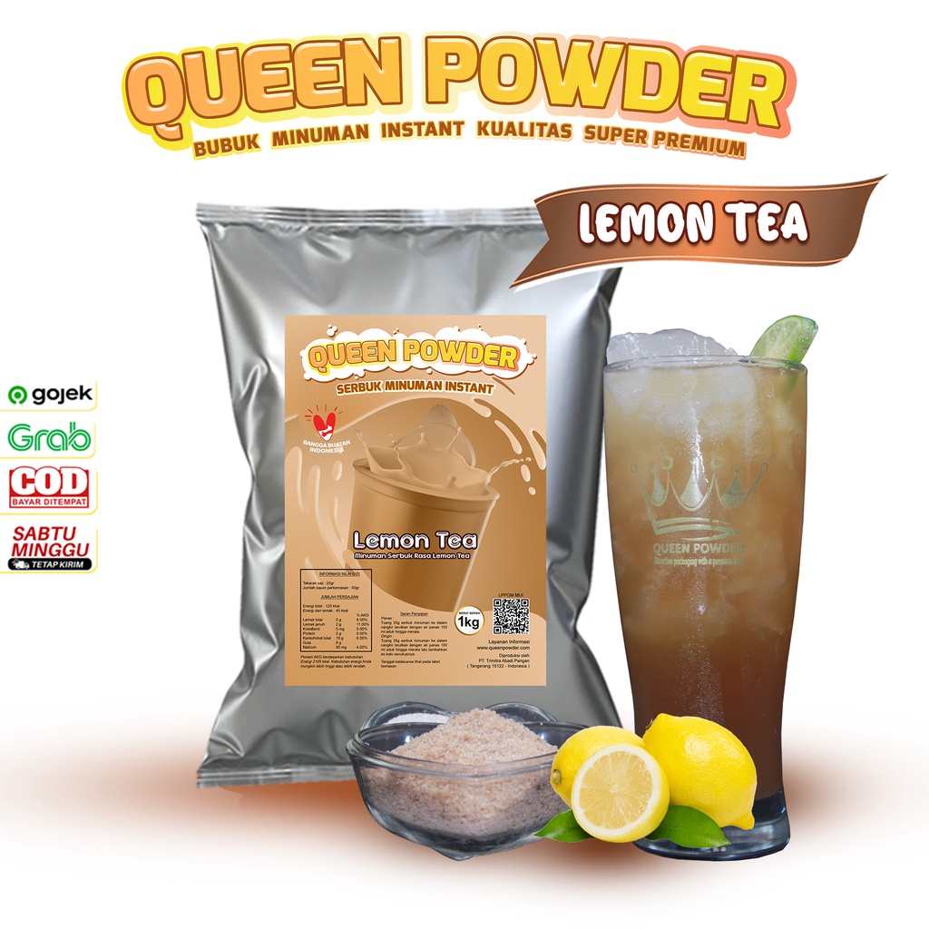 

Bubuk Minuman Queen Powder Premium Rasa Lemon Tea 1Kg