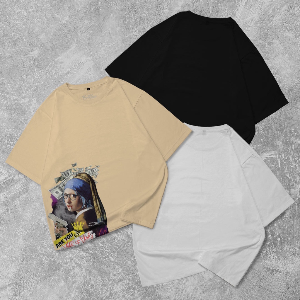 HIPNOP Kaos Oversize VERME T-Shirt Cowok Premium