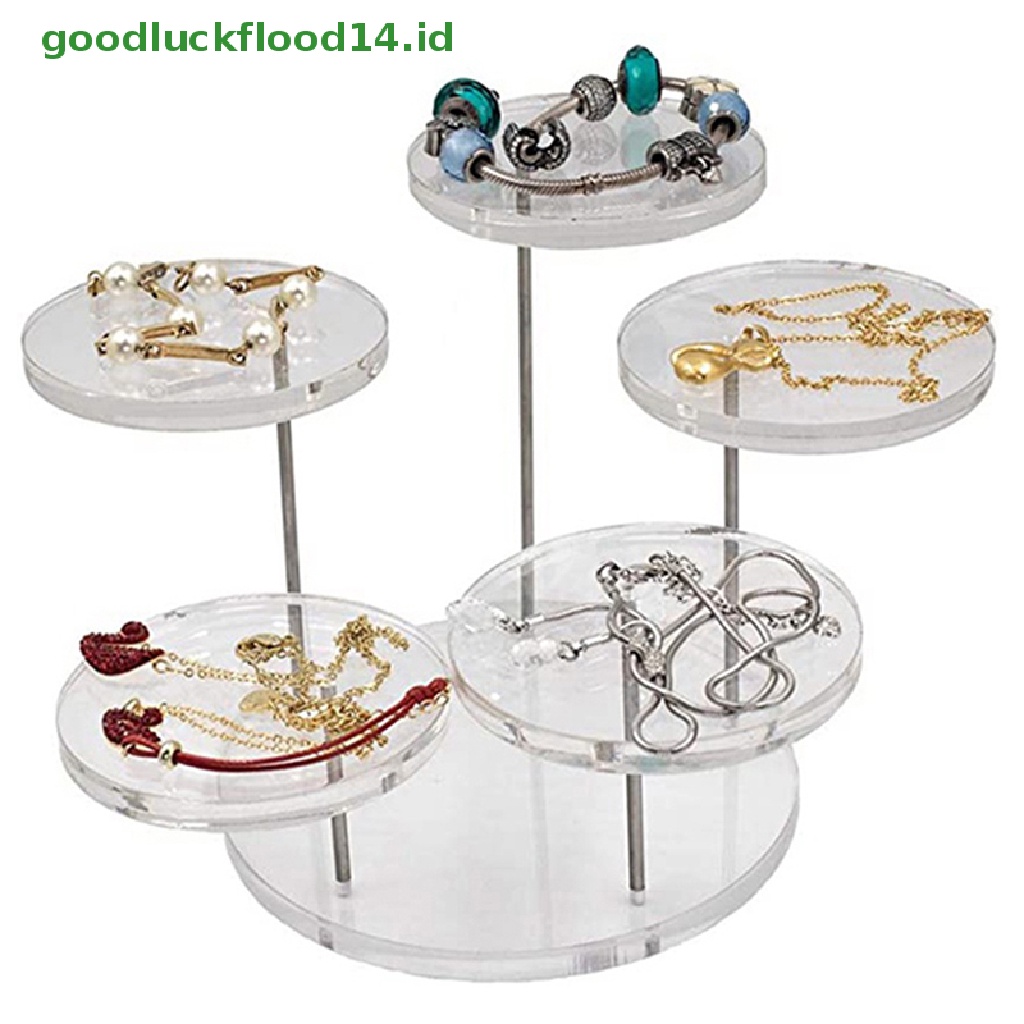 [GOOGFOUR] 5lapis Organizer Perhiasan Jewelry Display Stand Rak Anting Akrilik Bening [TOP]