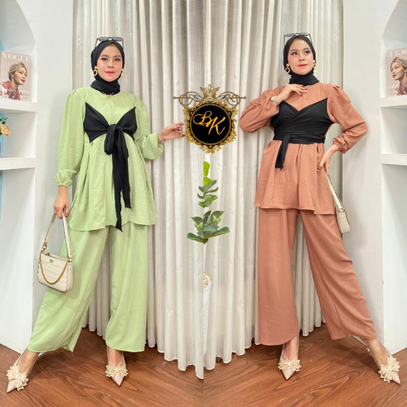 One Set Lesti | Setelan Viral Lengan Panjang | Setelan Lesti| Setelan Cringkel