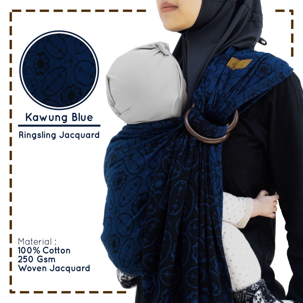 CUDDLE ME Ring Sling Jacquard Gendongan Bayi Ring Sling Tenun Cuddleme