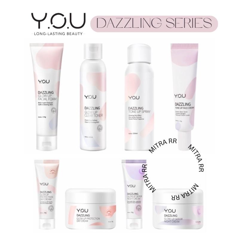 YOU The Dazzling Glow Up Series/ Perawatan Mencerahkan Wajah Glowing Facial Foam | Toner | Tone Up Face Cream | Moisturizer | Serum Day Night Cream