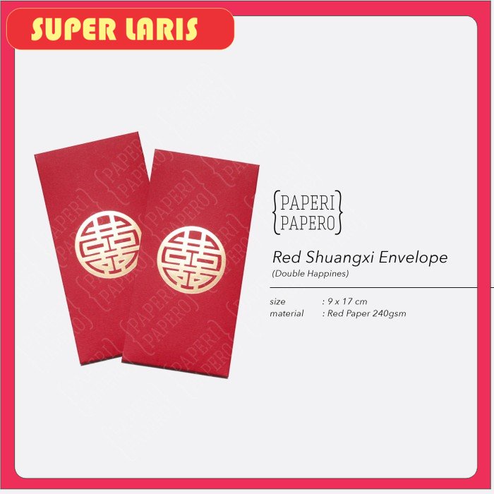 

Ready Red Amplop Angpao Shuangxi Merah (Double Happines) - Imlek/Pernikahan Terbaru