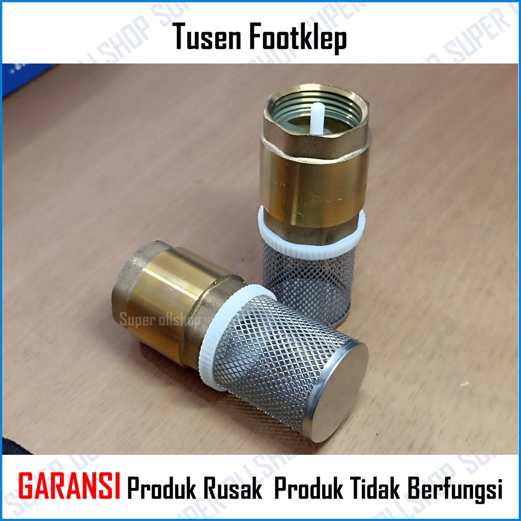 Tosen Foot Klep Tusen Klep Valve Kuningan 1/2 Inch / Tosen Footklep Kuningan Saringan Tandon Bawah Murah 1/2&quot; 3/4&quot; 1” Inch