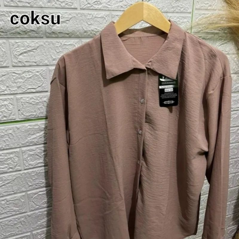 BLOUSE CRINKLE / KEMEJA CRINKLE / KEMEJA KERJA / ATASAN WANITA / KEMEJA CRINKLE OVERSIZE