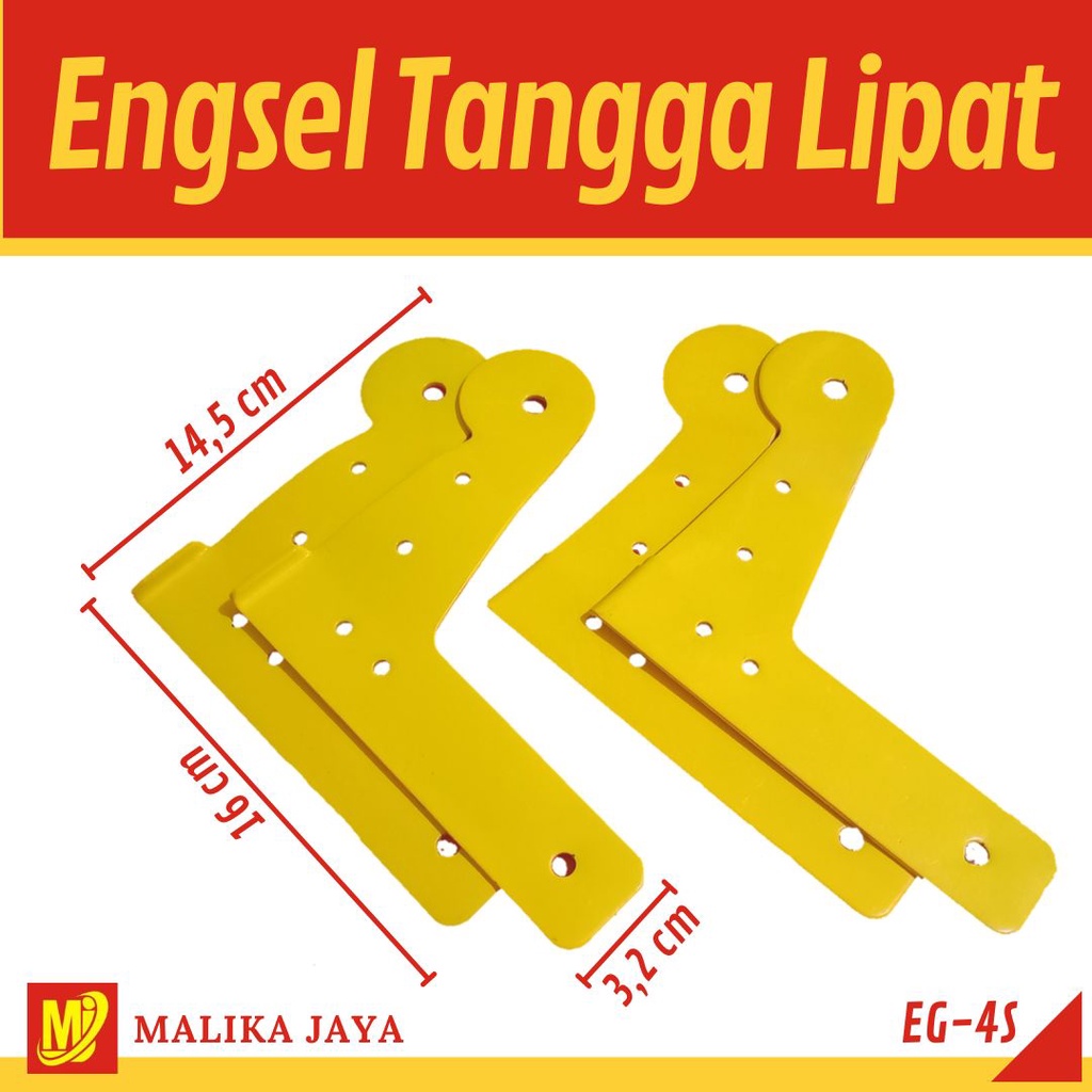 Engsel Tangga Lipat Paket isi 4 FREE MUR BAUT