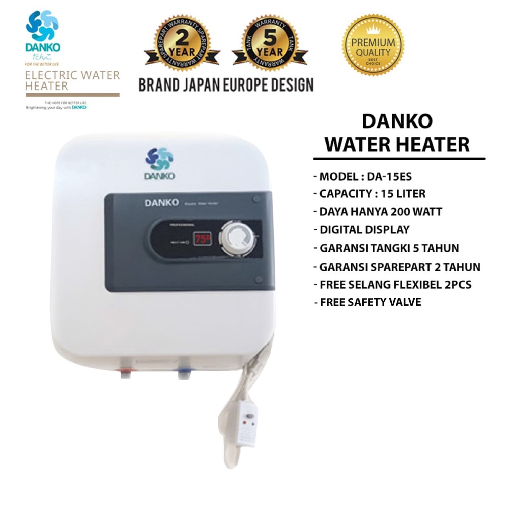 Danko Water Heater Listrik 15 L / Pemanas Air Listrik DA-15ES