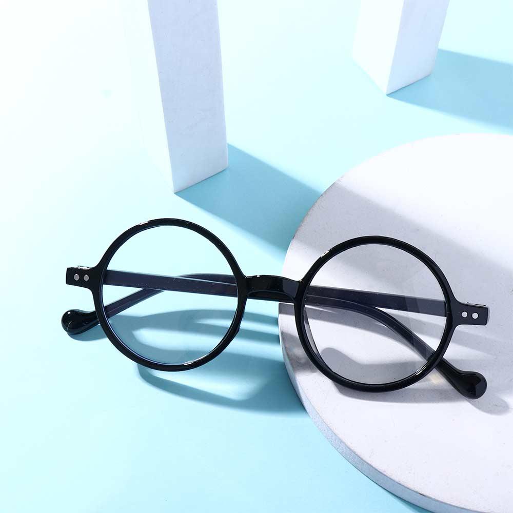 Mxbeauty Kacamata Presbyopic Bulat Fashion Retro Kaca Mata Anti Radiasi Untuk Wanita Anti Blue Light Blocking Eyeglasses Resin Pria Kaca Anti Radiasi Kacamata Baca