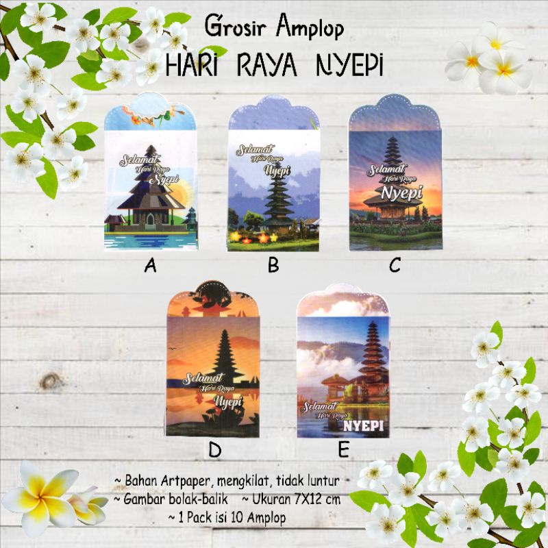 

Amplop Hari Raya NYEPI ukuran 7x12cm (isi 10 amplop)